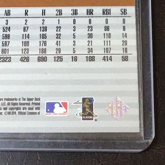 Vintage 1999 upper deck Chipper Jones, ￼trading card in sleeve - Picture 3 of 5